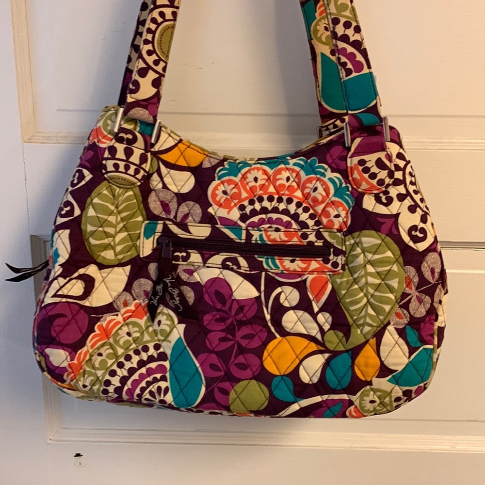 Vera Bradley hobo bag! Purple and amazing! Well worn shoulder strap. Clean